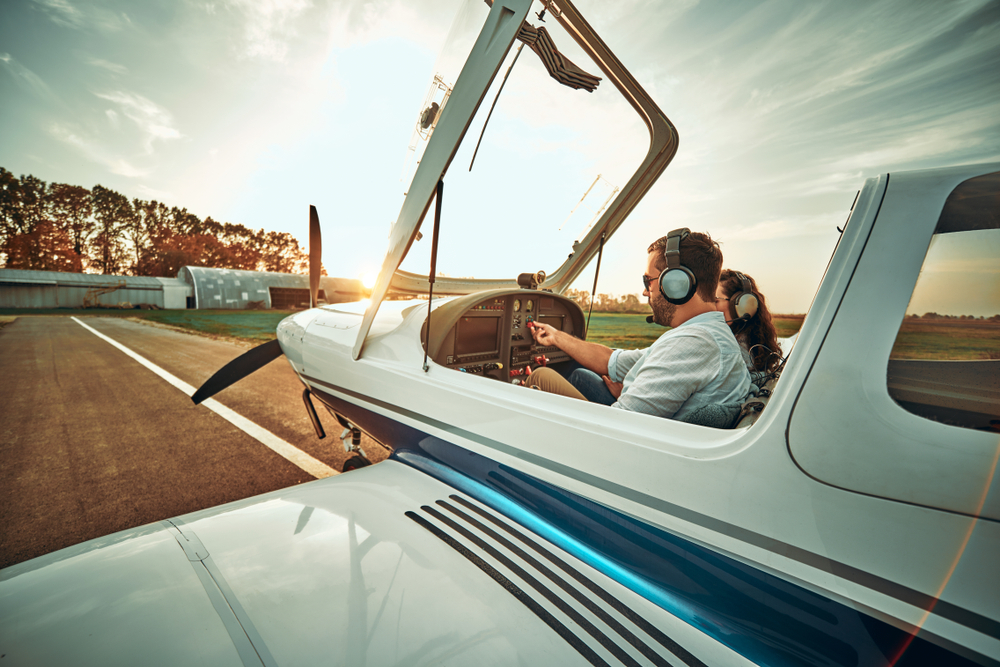 flight instructor with student