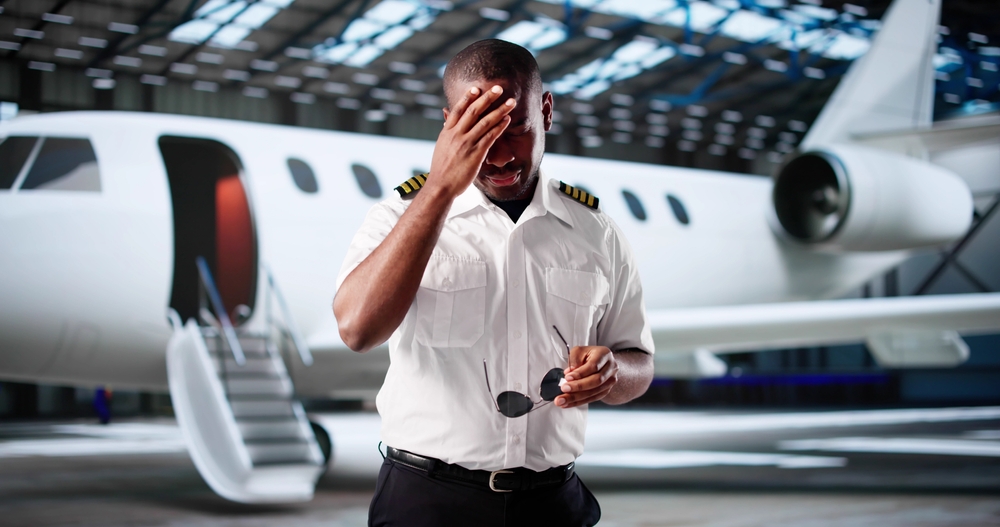 frustrated pilot